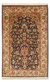 Kashmir Silk Rug 60x94cm - Oriental Rug - Rectangle / Dark Blue / 60 x 94 cm Rectangle