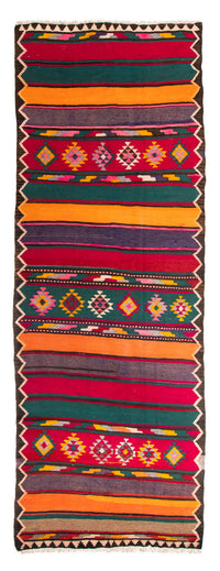 Runner Kelim Rug - Old - 365 x 130 cm - multicolored