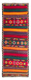 Runner Kelim Rug - Old - 365 x 130 cm - multicolored