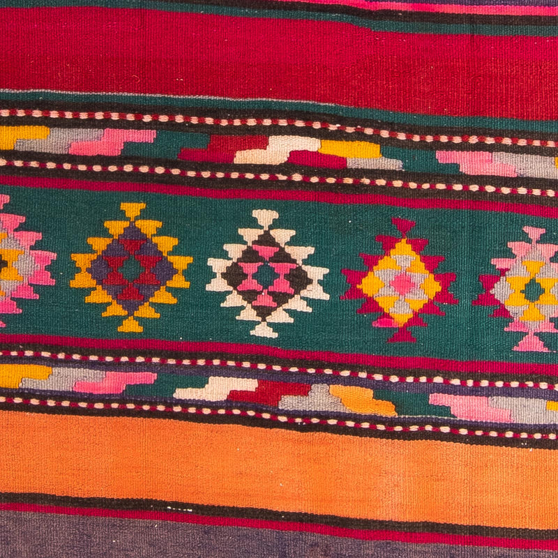 Runner Kelim Rug - Old - 365 x 130 cm - multicolored