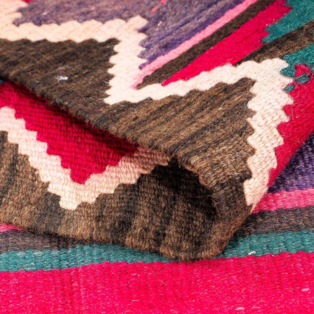 Runner Kelim Rug - Old - 365 x 130 cm - multicolored