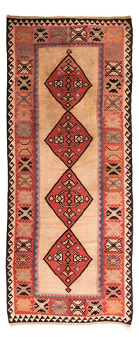 Runner Kelim Rug - Old - 360 x 155 cm - multicolored