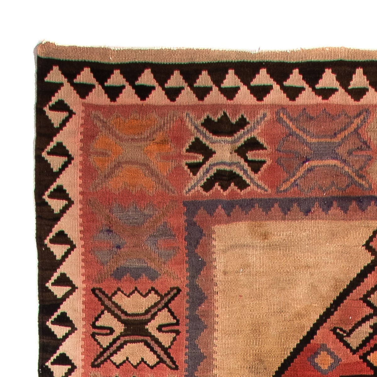Runner Kelim Rug - Old - 360 x 155 cm - multicolored