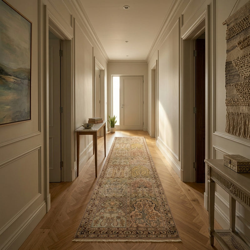 Kashmir Silk Rug 316x77cm - Oriental Rug