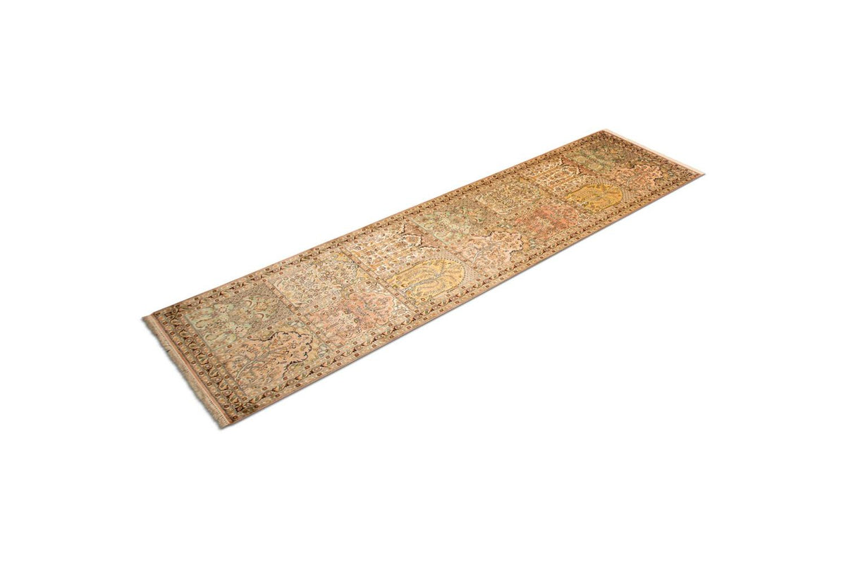 Runner Silk Rug - Kashmir Silk - 316 x 77 cm - multicolored