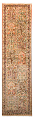 Runner Silk Rug - Kashmir Silk - 305 x 80 cm - multicolored