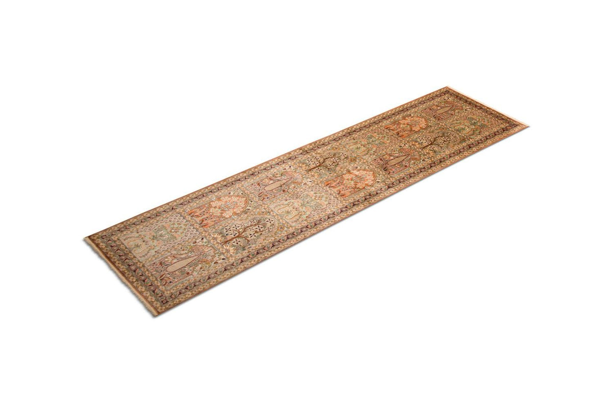 Runner Silk Rug - Kashmir Silk - 305 x 80 cm - multicolored