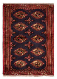 Turkaman Rug - 134 x 99 cm - dark blue
