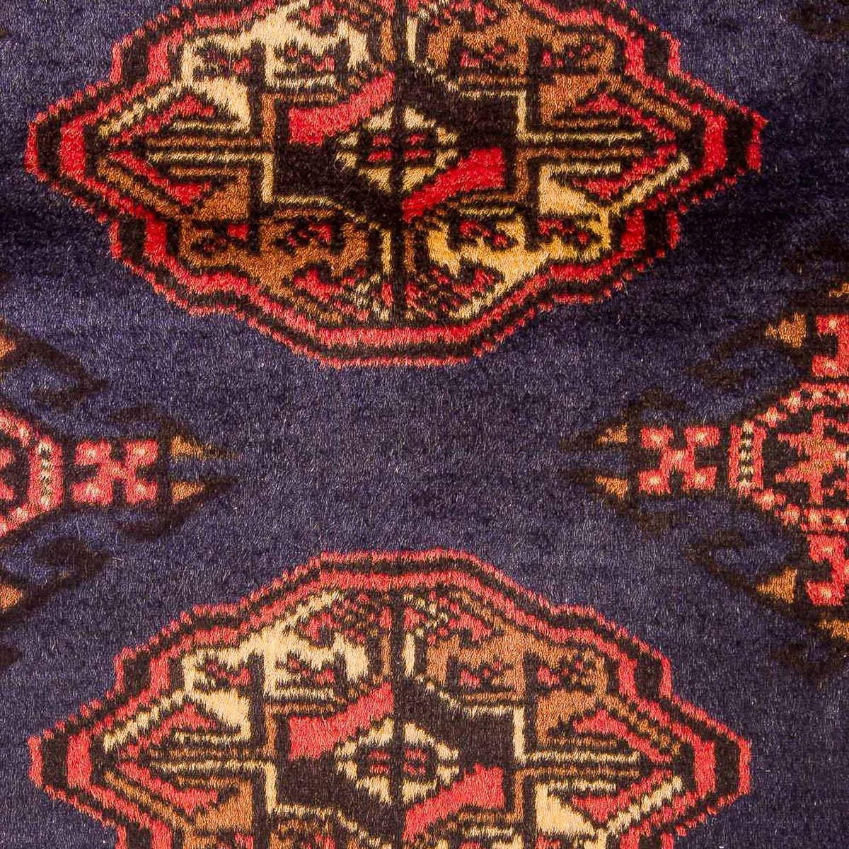 Turkaman Rug - 134 x 99 cm - dark blue