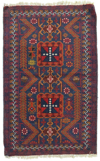 Belutsch Rug - 138 x 84 cm - blue