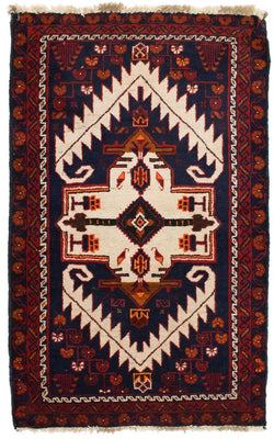 Belutsch Rug - 132 x 84 cm - blue