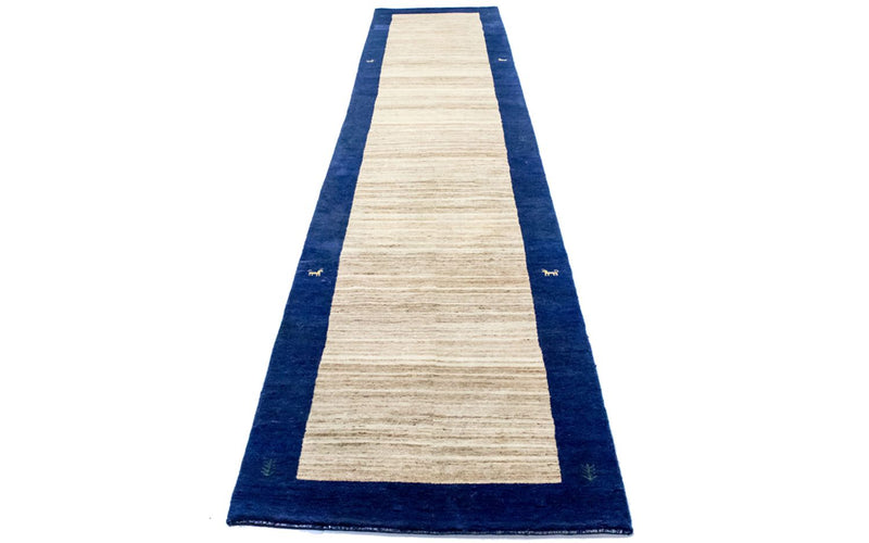 Runner Gabbeh Rug - Loribaft Perser - 440 x 90 cm - natural