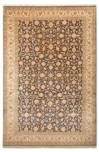 Silk Rug - Kashmir Silk - 285 x 183 cm - dark blue