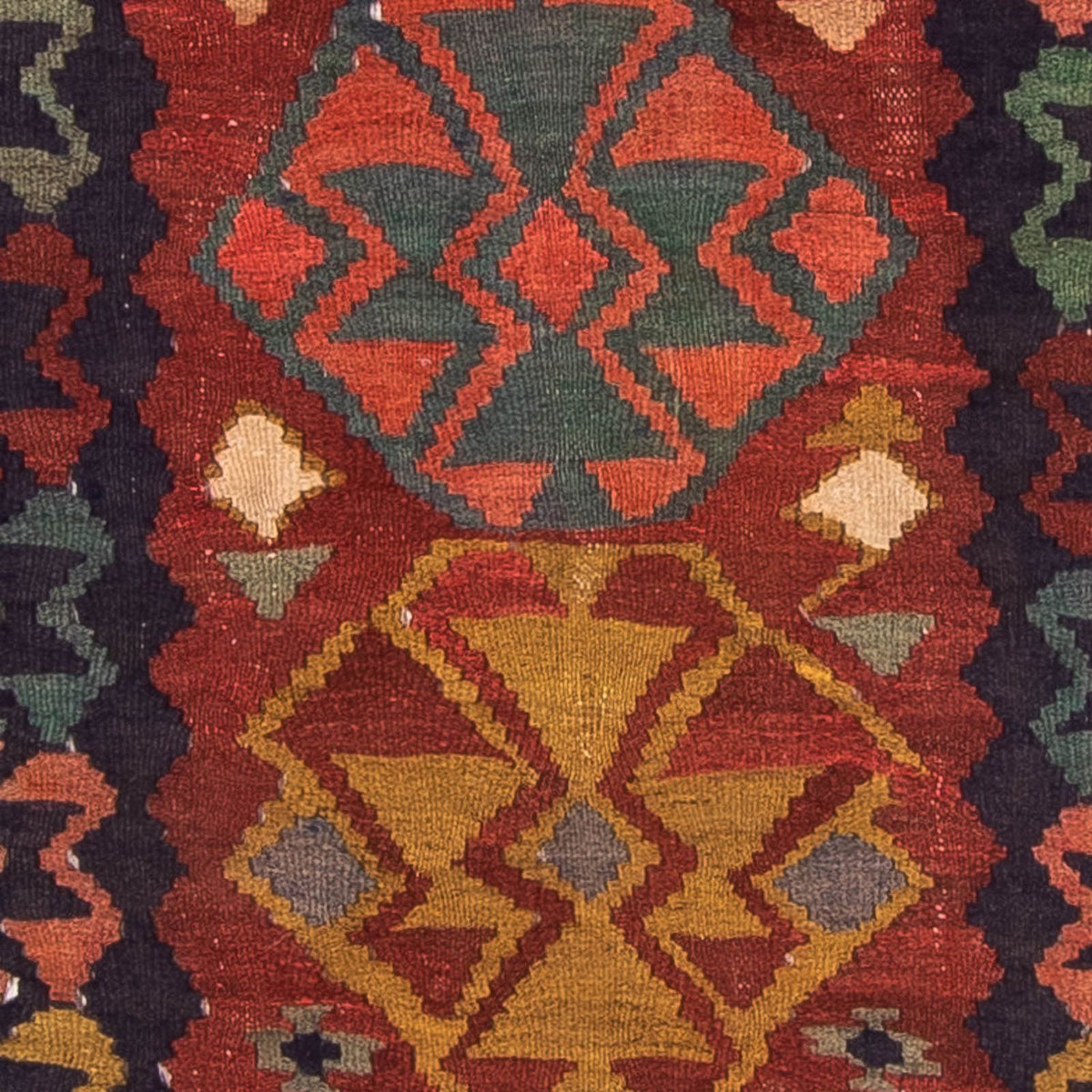 Runner Kelim Rug - Old - 230 x 110 cm - multicolored