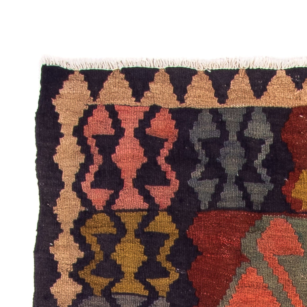 Runner Kelim Rug - Old - 230 x 110 cm - multicolored