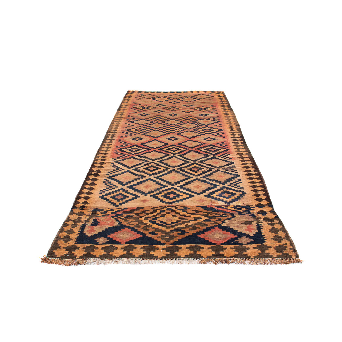 Runner Kelim Rug - Old - 330 x 145 cm - multicolored