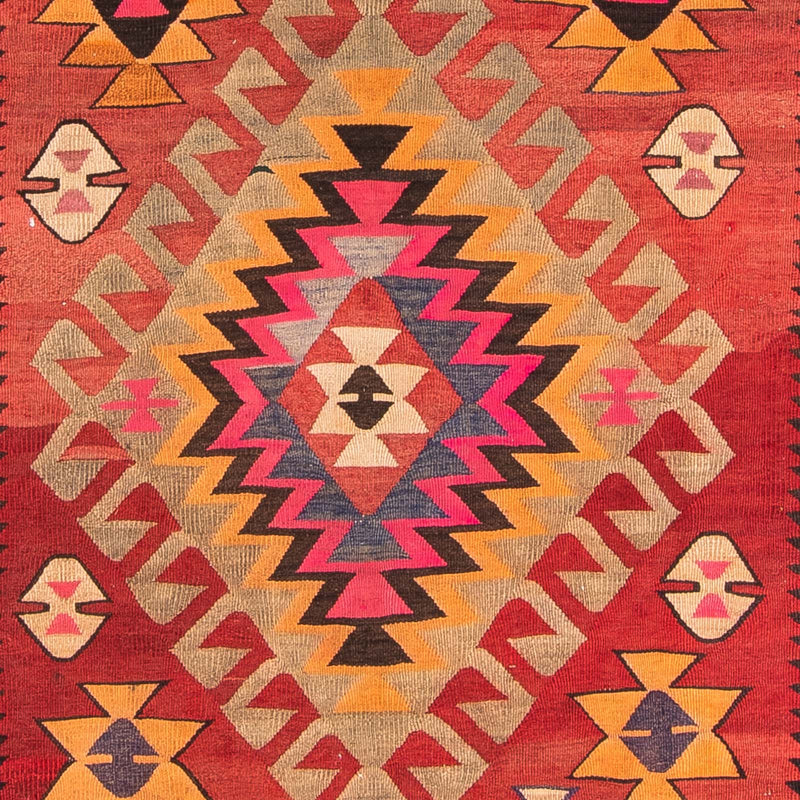 Runner Kelim Rug - Old - 350 x 150 cm - multicolored