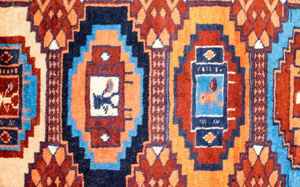 Afghan Rug - 69 x 46 cm - rust