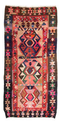 Runner Kelim Rug - Old - 300 x 150 cm - multicolored
