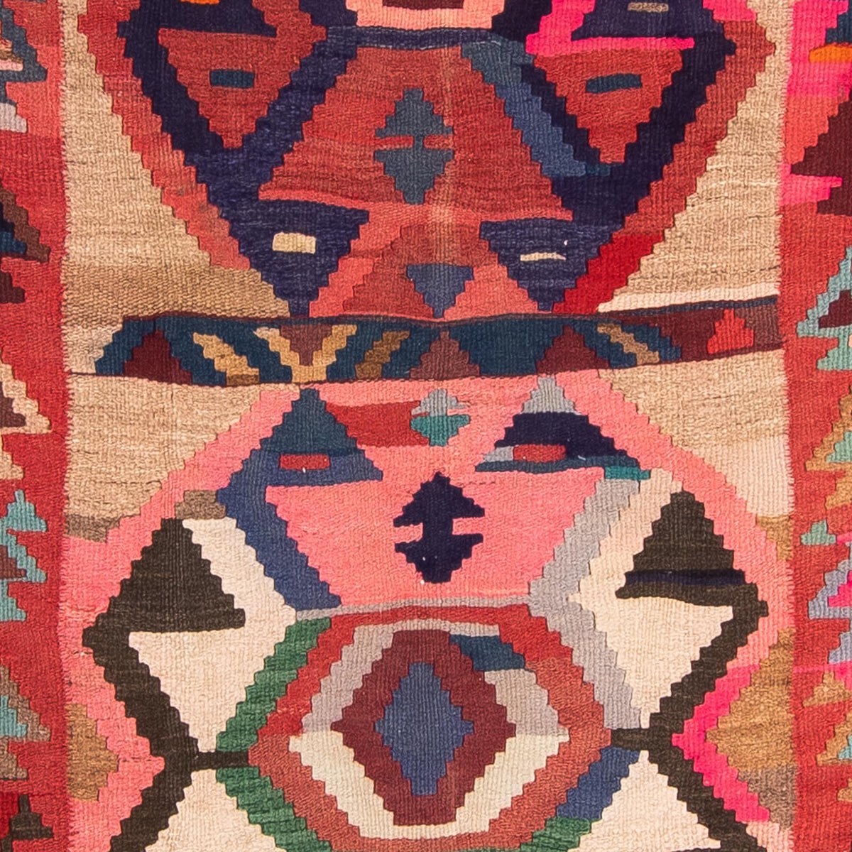 Runner Kelim Rug - Old - 300 x 150 cm - multicolored