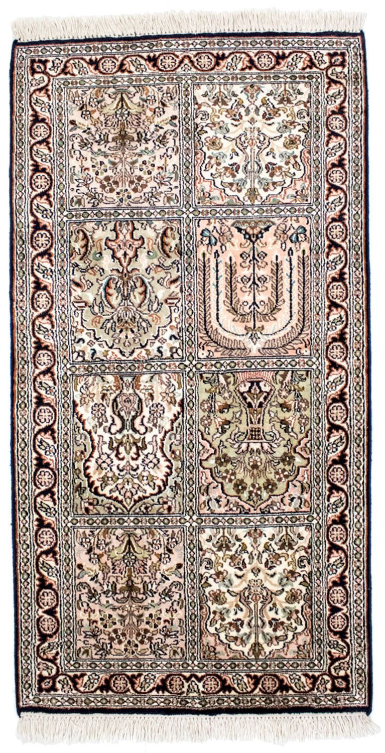 Silk Rug - Kashmir Silk - 124 x 65 cm - multicolored