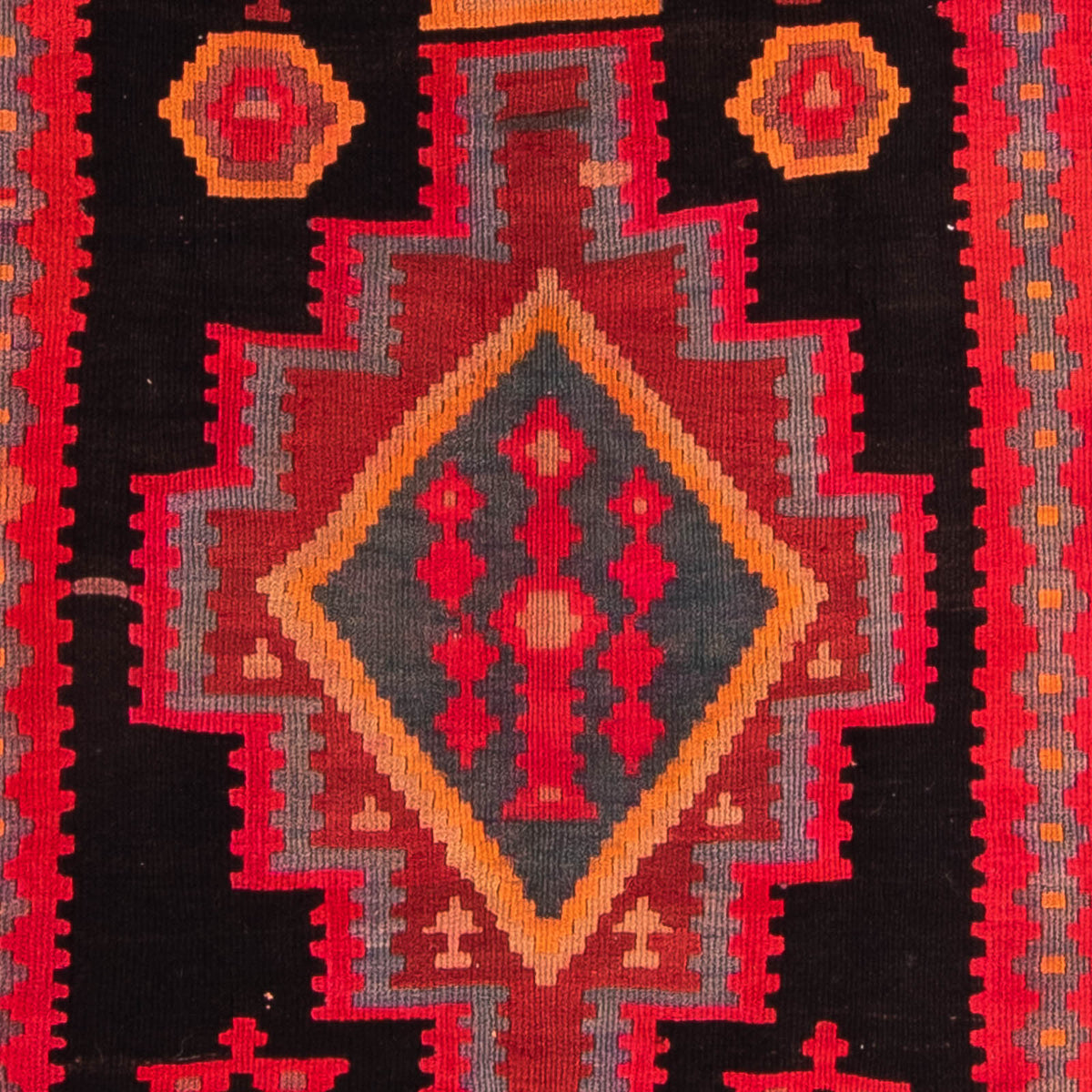 Runner Kelim Rug - Old - 325 x 140 cm - multicolored