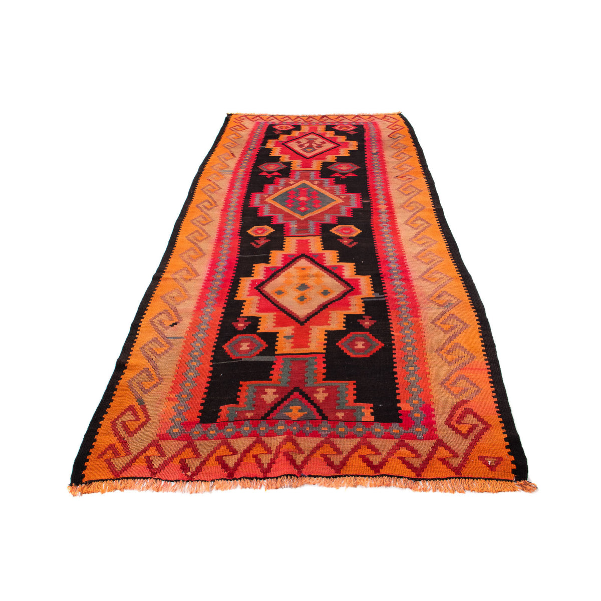 Runner Kelim Rug - Old - 325 x 140 cm - multicolored