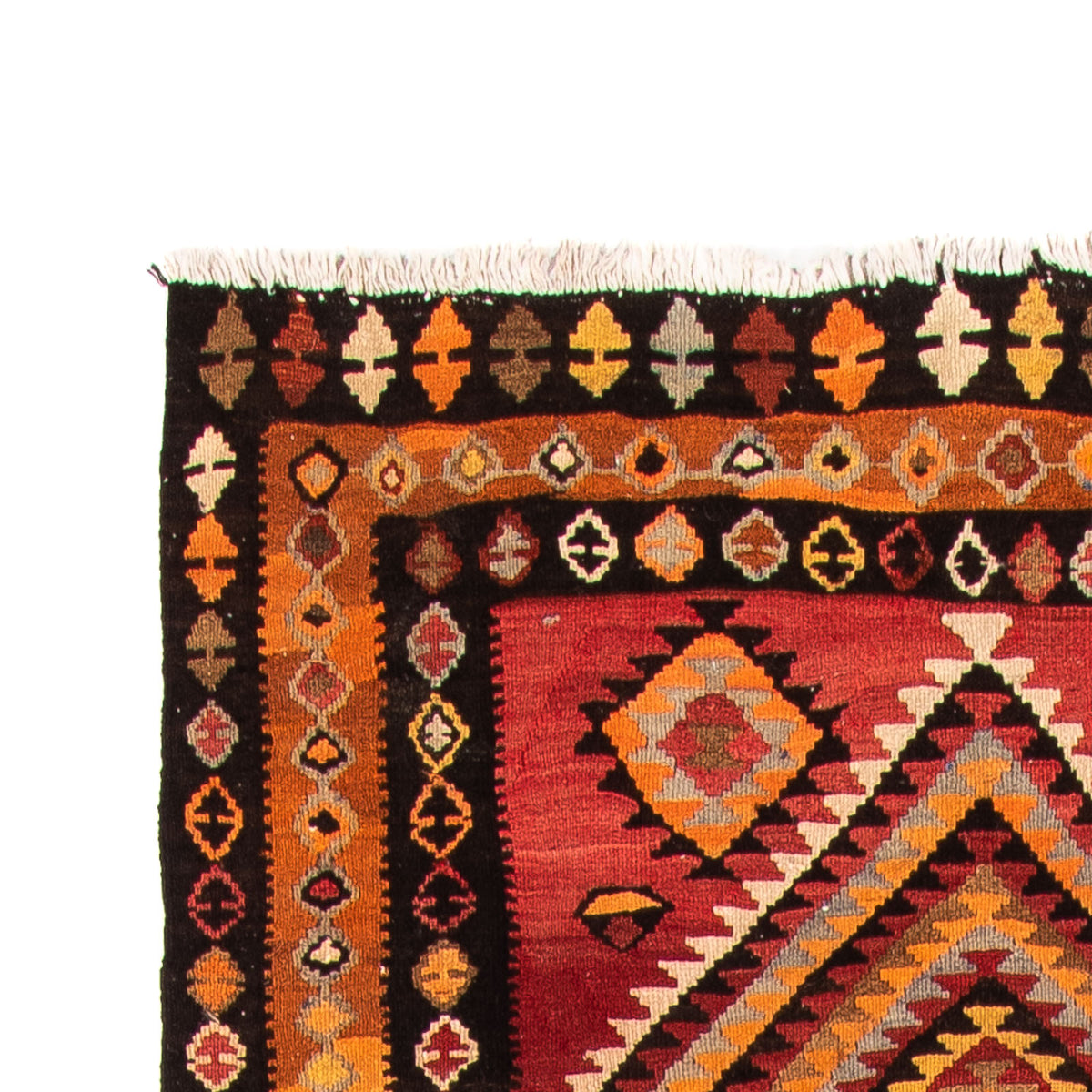 Runner Kelim Rug - Old - 320 x 125 cm - multicolored