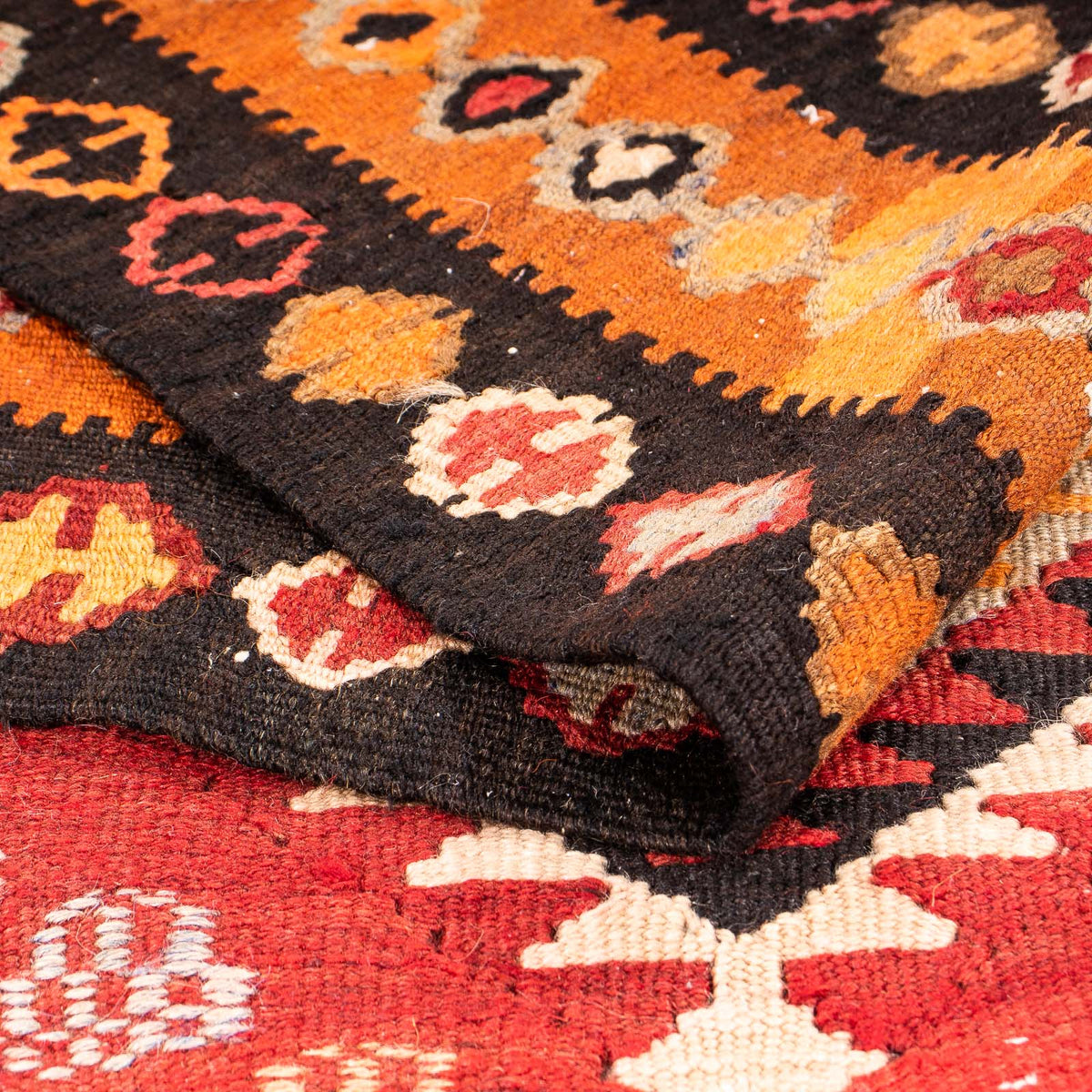 Runner Kelim Rug - Old - 320 x 125 cm - multicolored