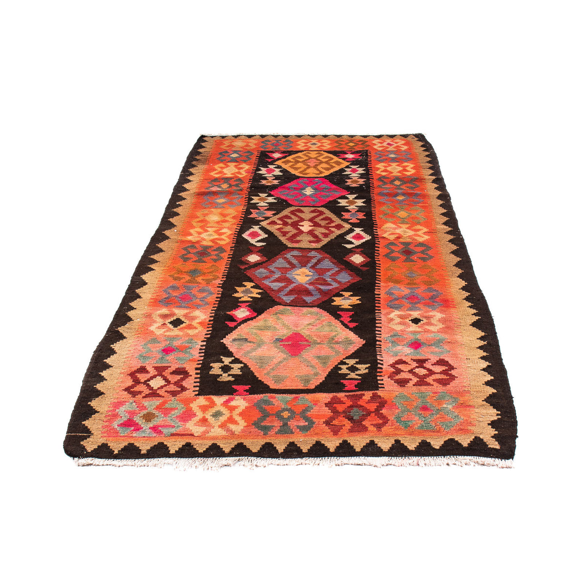 Runner Kelim Rug - Old - 240 x 117 cm - multicolored