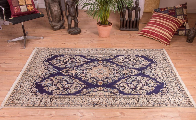 Perser Rug - Nain - Royal - 204 x 130 cm - dark blue