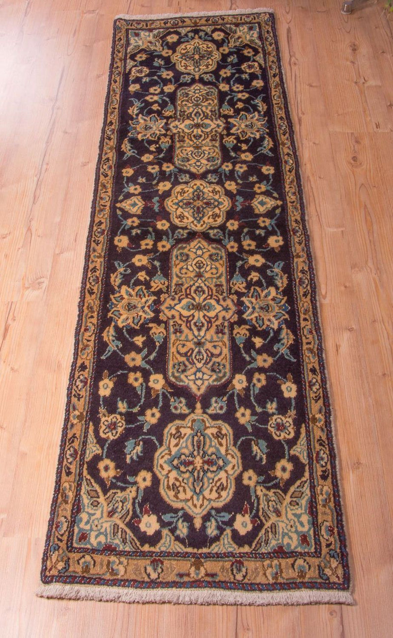 Runner Perser Rug - Nain - Royal - 202 x 59 cm - dark blue