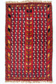 Belutsch Rug - 126 x 73 cm - red