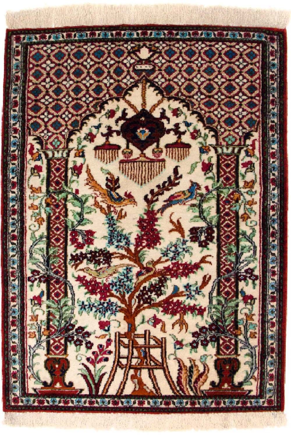 Silk Rug - Ghom Silk - Premium - 77 x 57 cm - beige