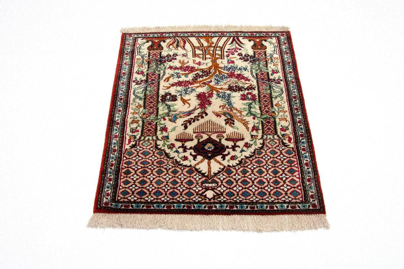 Silk Rug - Ghom Silk - Premium - 77 x 57 cm - beige