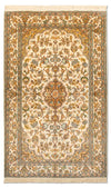 Kashmir Silk Rug 83x155cm - Oriental Rug - Rectangle / Beige / 83 x 155 cm Rectangle