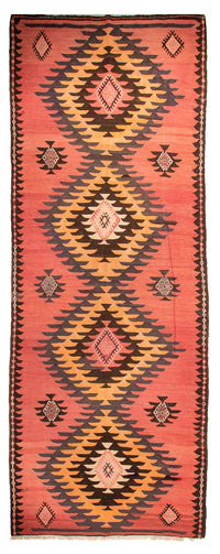 Runner Kelim Rug - Old - 410 x 160 cm - rust