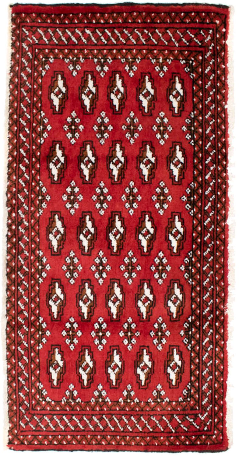 Runner Turkaman Rug - 100 x 50 cm - red