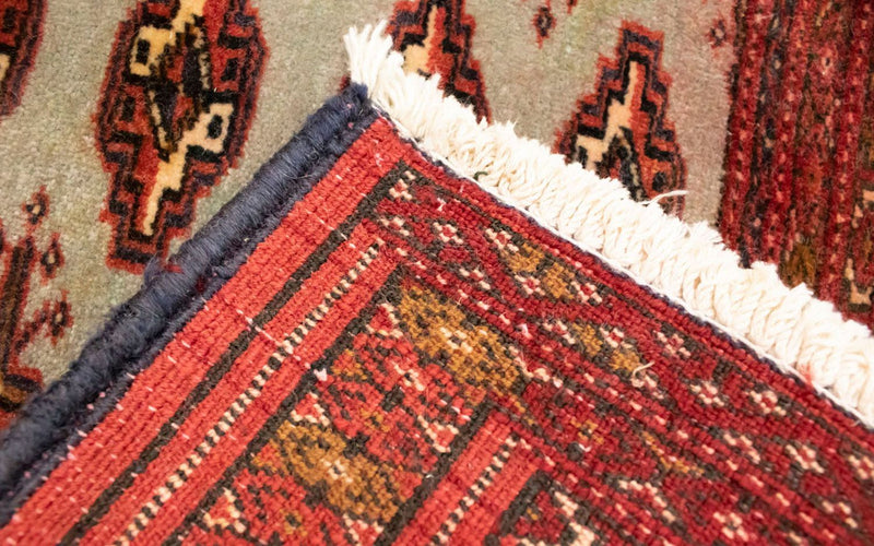 Runner Turkaman Rug - 100 x 50 cm - red