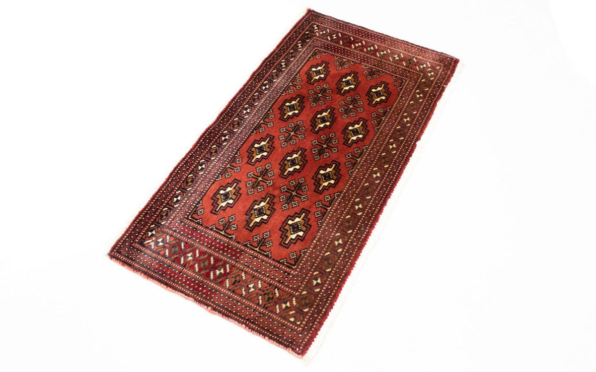 Runner Turkaman Rug - 100 x 50 cm - red