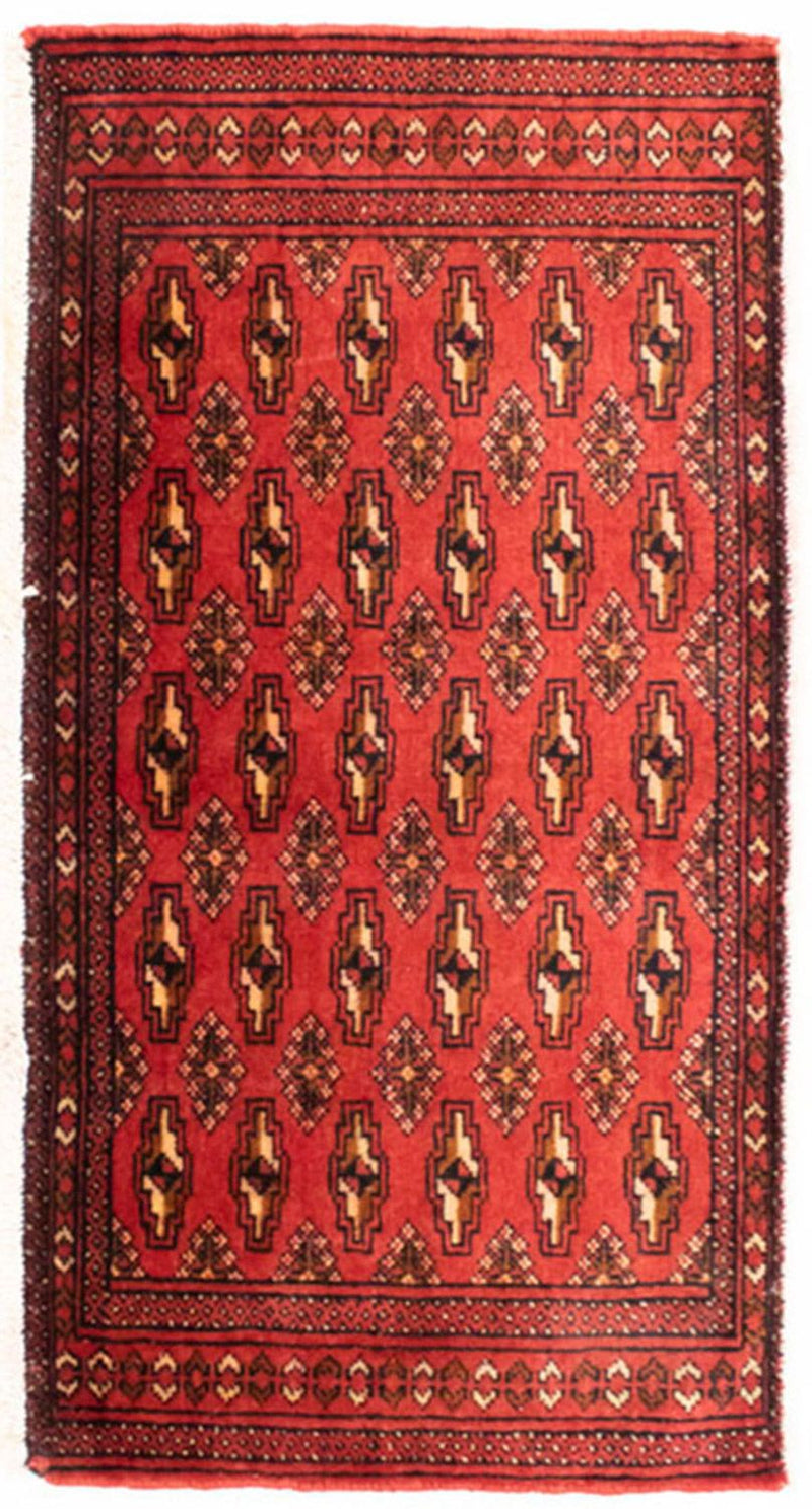 Runner Turkaman Rug - 100 x 50 cm - red