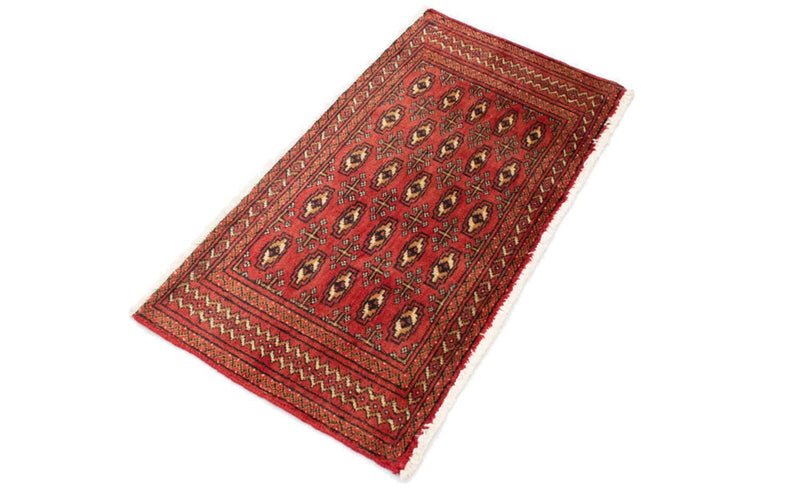 Runner Turkaman Rug - 100 x 50 cm - red