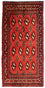 Runner Turkaman Rug - 100 x 50 cm - red