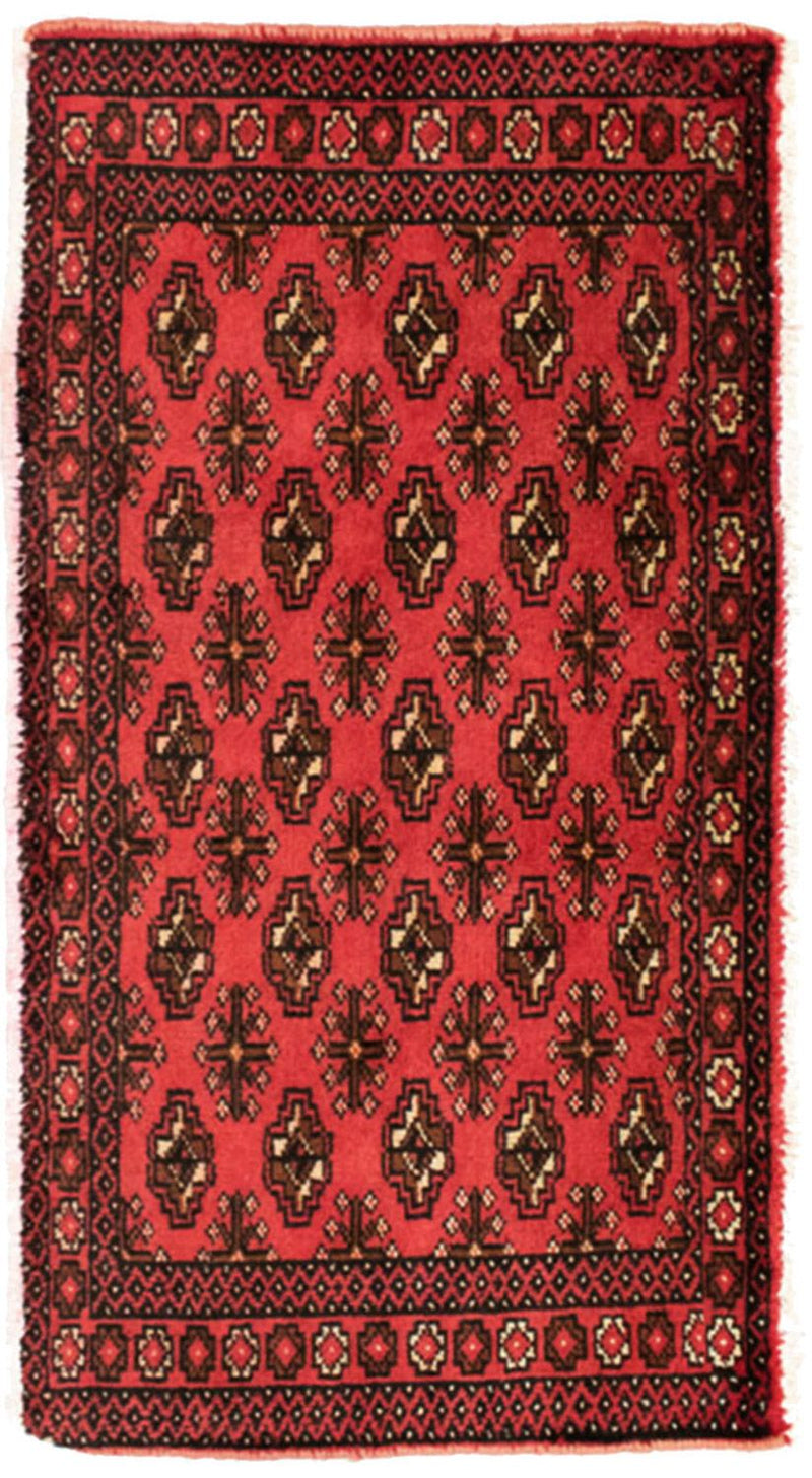 Runner Turkaman Rug - 100 x 50 cm - red