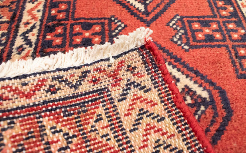 Runner Turkaman Rug - 100 x 50 cm - red