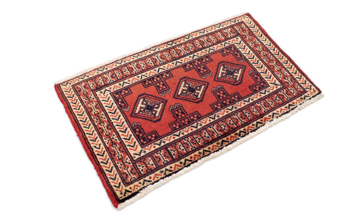 Runner Turkaman Rug - 100 x 50 cm - red