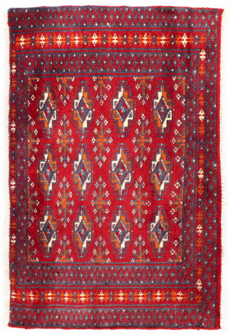 Runner Turkaman Rug - 100 x 50 cm - red