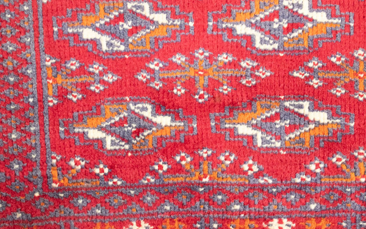 Runner Turkaman Rug - 100 x 50 cm - red