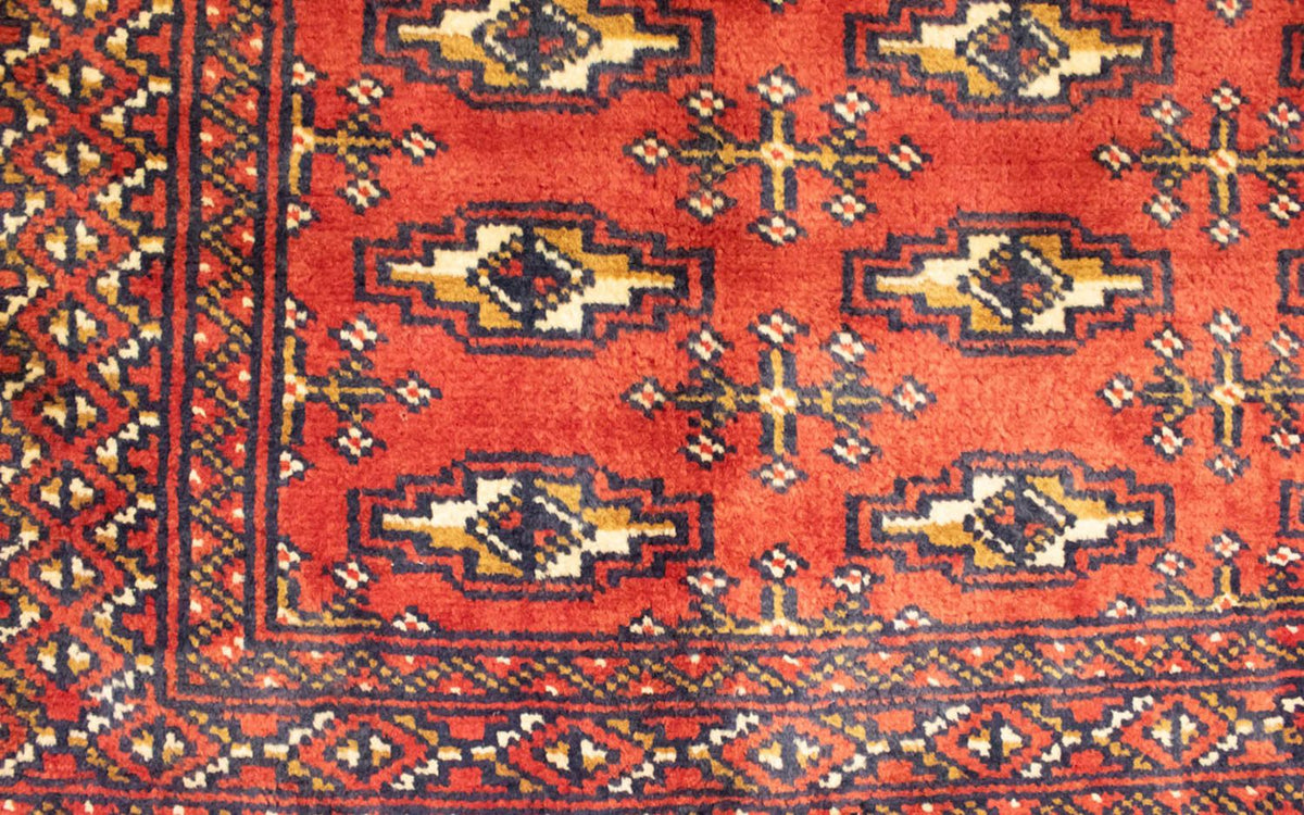 Runner Turkaman Rug - 100 x 50 cm - red