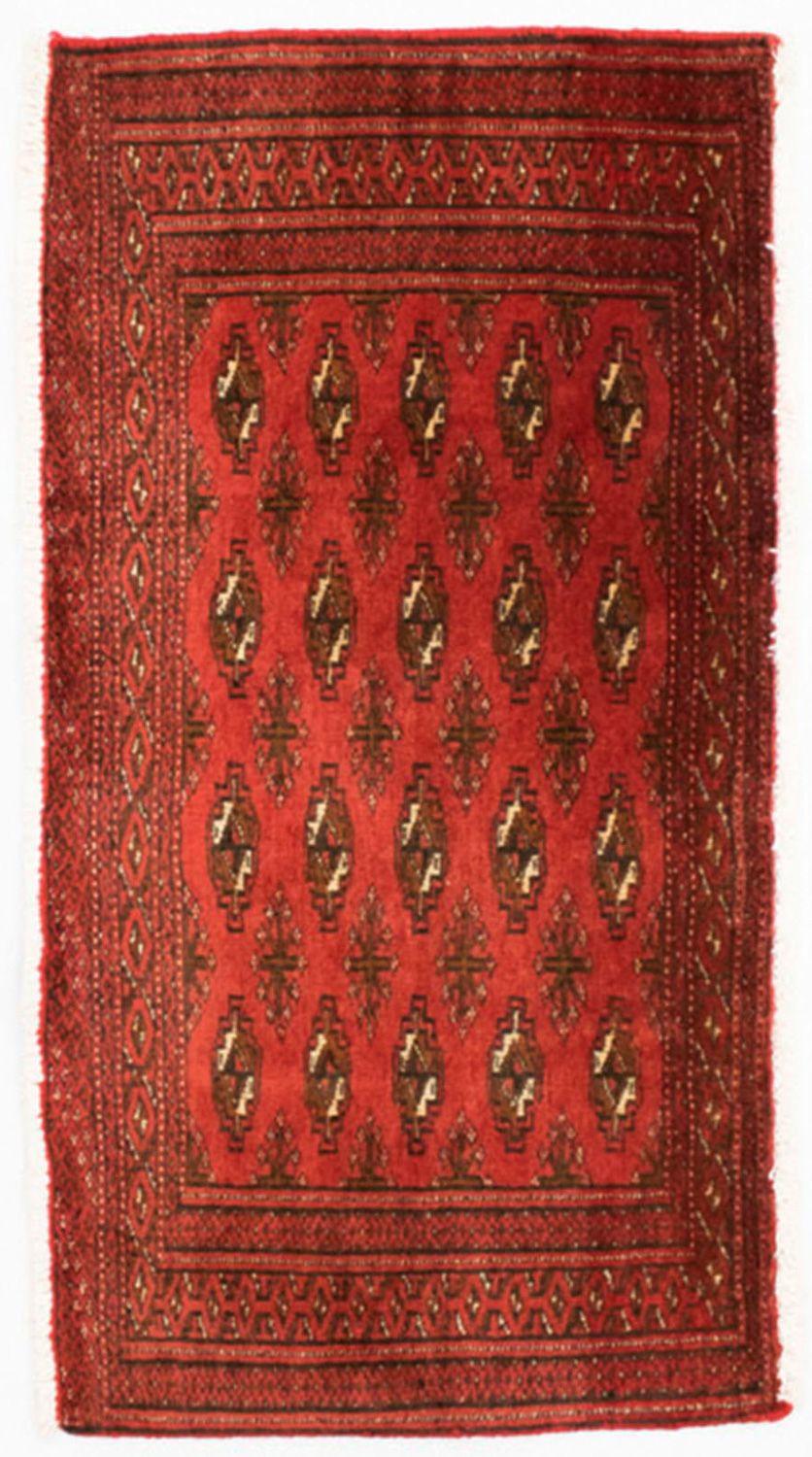 Runner Turkaman Rug - 100 x 50 cm - red